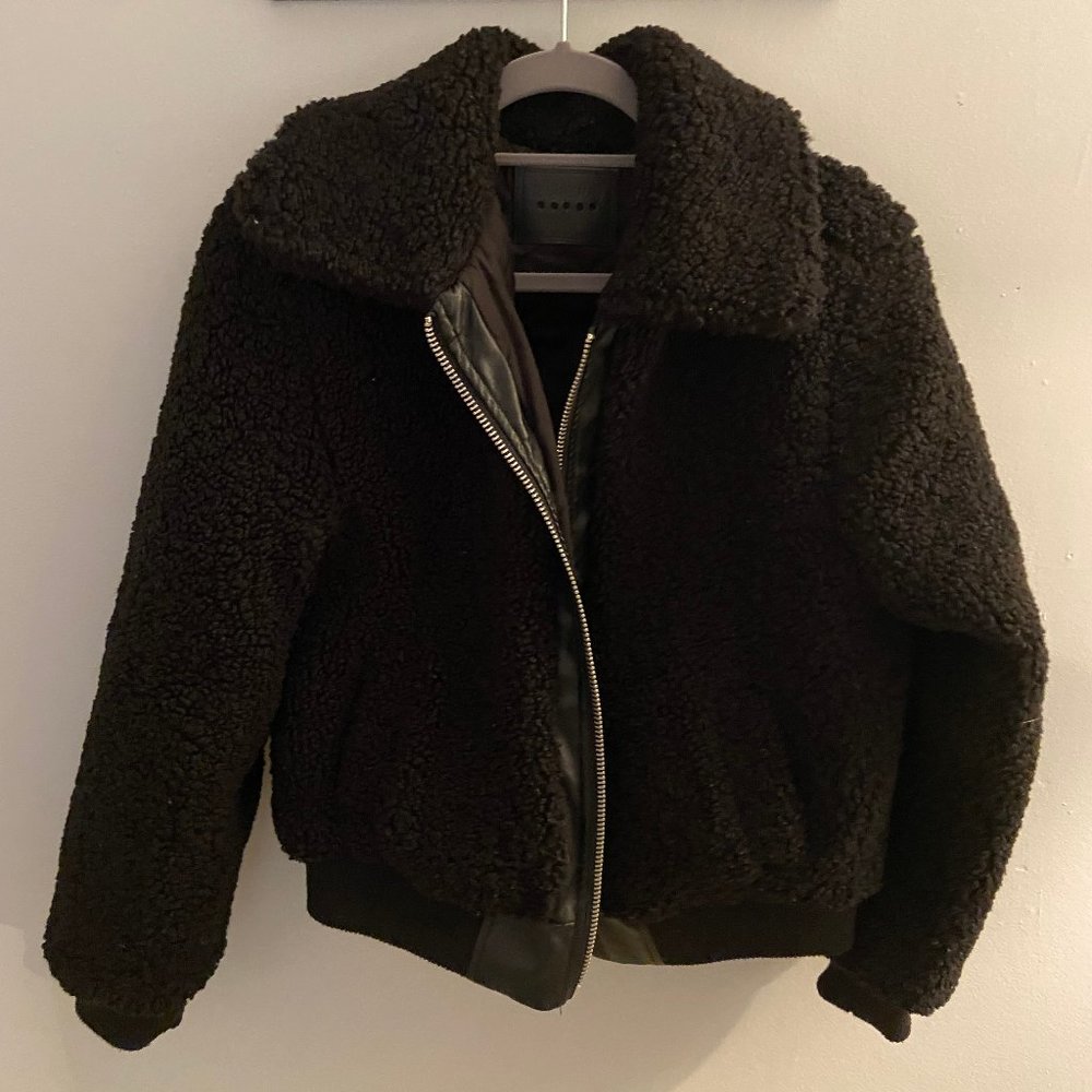 BLANK NYC Black Teddy Jacket (S)